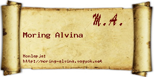 Moring Alvina névjegykártya